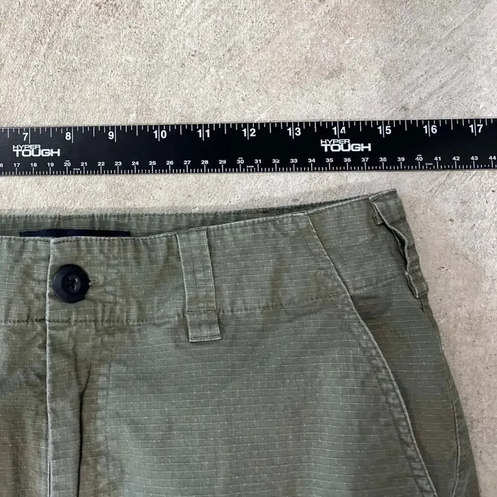Y2K Nike SB Ripstop Cargo Pants Olive Green Skate Utility Relaxed 30x28